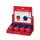 Grip dubbele puntenslijper Faber-Castell in assorti kleuren rood, blau