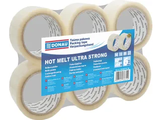 Donau verpakkingstape PP Hot-Melt 48mmx66m 50 micron transparant - 6