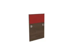 baliepaneel bureau aanbouw links 800mm NV bruin hickory BN4011-rood