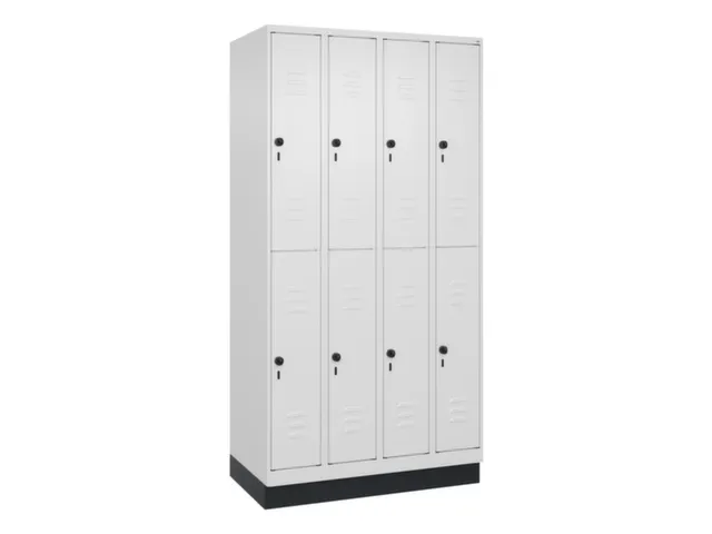 dubbeldekse locker,HxBxD 1950x1000x500mm,4x2vak.,vak B 250mm