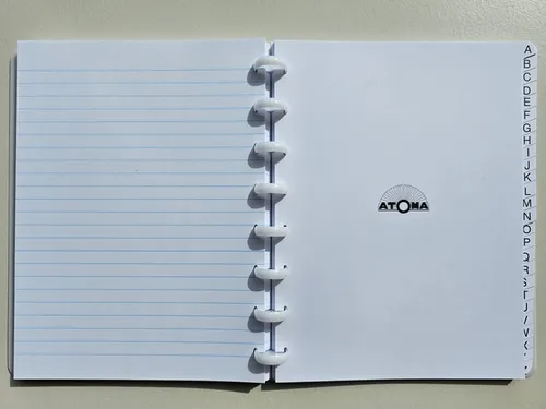 Adresboek Atoma A5 lijn 54vel 90gr PP assorti