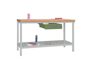 Werkbank 900x1500x700mm 1lade Frame/behuizing Ral7035 Front Ral6011 - 2