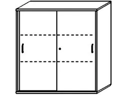schuifdeurkast HxBxD 1150x1000x430mm romp onyxgrijs decor front beuken