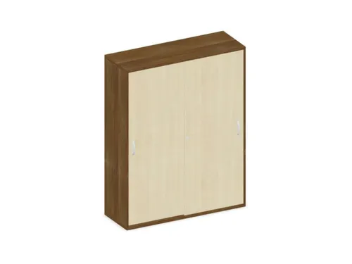 Schuifdeurkast 1540x1200x430mm Decor Romp Noten Decor Front Esdoorn