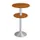 statafel,HxØ 1100x600mm,rond,schotelvoet aluminium-zilver
