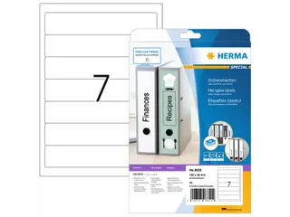 Herma 8620 Rugetiket smal 192x38mm Wit permanent klevend 70 stuks - 1