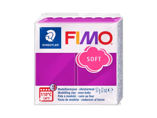 Boetseerklei Fimo soft 57 gram purperviolet