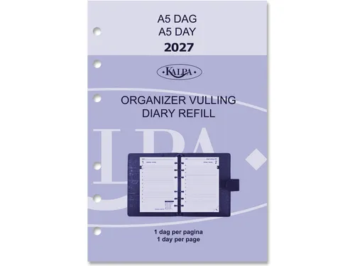 Agendavulling 2027 Kalpa A5 1dag/1pagina