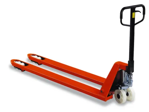 Palletwagen 2.5t Zwenk/vorkwielen Nylon Dubbelvoudig Vorklengte 1150mm