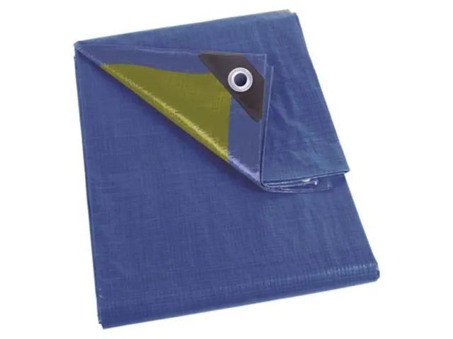 Dekzeil Blauw/Kaki Sterk 12x15 Meter