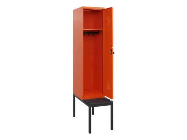locker met bank,HxBxD 1950x400x815mm,1vak,vak B 400mm,draaigrendel