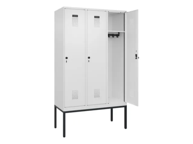 locker,HxBxD 2120x1200x500mm,3vak,vak B 400mm,draaigrendel