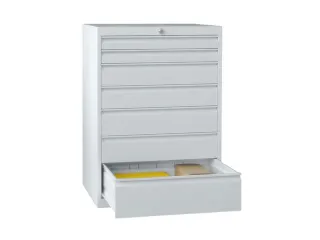 ladekast HxBxD 1000x715x600mm 7laden slot RAL7035 front RAL7035 - 2