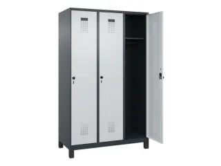 locker,HxBxD 1950x1200x500mm,3vak,vak B 400mm,draaigrendel,voeten - 2