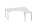 bureau à retour à hauteur réglable,HxlxP 720-840x1800x1600mm,Bl-bla