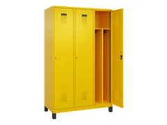 locker voor scheiding van kleding,HxBxD 1950x1200x500mm,3vak