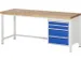 werkbank,HxBxD 840-1040x2000x700mm,beukblad,draagverm. 1250kg,4voeten