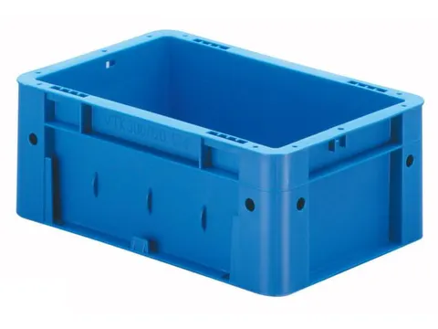 Euronorm Stapelkrat 120x300x200mm 4.1l Wanden/Bodem Gesloten Blauw