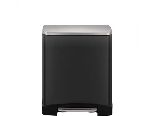 Pedaalemmer E-Cube 20 liter Zwart Mat RVS