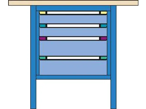 werkbank,HxBxD 845x1000x700mm,multiplexblad,RAL7035,front RAL7035
