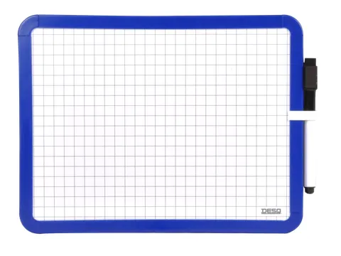 DESQ 4230 A4 Whiteboard 21x28cm magnetisch blanco/geruit