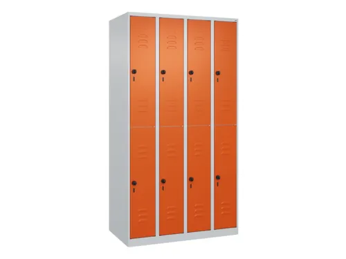 dubbeldekse locker,HxBxD 1850x1000x500mm,4x2vak.,vak B 250mm