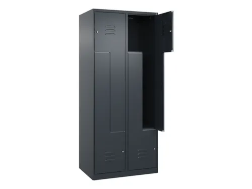 Z-garderobekast,HxBxD 1850x800x500mm,vak B 200/400mm,cil.-slot