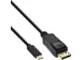 Kabel inLine USB-C Displayport 3.1 4K M/M 2 meter zwart