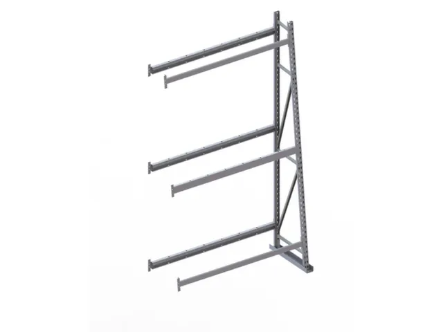 magazijnrek voor profielen,aanbouwveld,eenzijdig,HxBxD 2500x1400x500mm