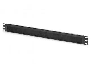 1U kabelborstelstrip open voor 483 mm (19 inch) kasten Zwart - 1
