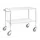 Tafelwagen,Draagverm. 150Kg,2Xstaalplaat,Staaletage,Zilverkleurig