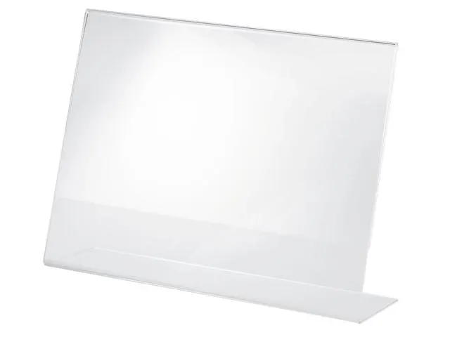 Tafelstandaard Sigel glashelder A4 schuin dwars