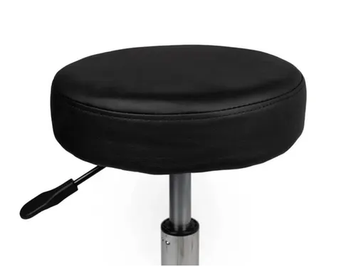 Tabouret kruk Office hoog met gasveer harde wielen zw