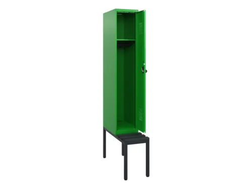 locker met bank,HxBxD 1950x300x815mm,1vak,vak B 300mm,draaigrendel