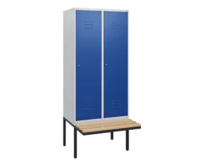 locker met bank,HxBxD 1950x800x815mm,2vak,vak B 400mm,cil.-slot - 1