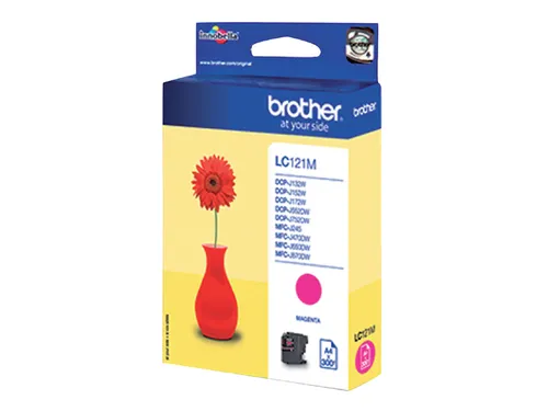 Inktcartridge Brother LC-121M rood