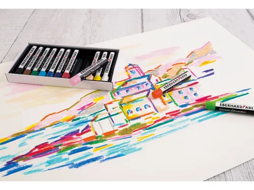 Oliepastelkrijt Eberhard Faber Artist Color 11mm doos a 12 st assorti