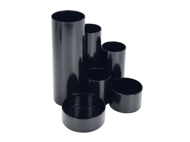 Pennenbak Westcott 6-vaks 12x13.5x15cm zwart