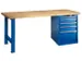 werkbank,HxBxD 840x2000x750mm,multiplexblad,lak RAL5012