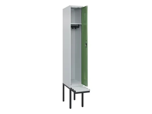 locker met bank,HxBxD 2120x300x815mm,1vak,vak B 300mm,cilinderslot