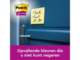 Memoblok 3M Post-it 655 Super Sticky 76x127mm geel 14+2 gratis - 6
