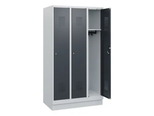 schoollocker,HxBxD 1630x900x500mm,3vak,vak B 300mm,cil.-slot,sokkel