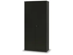Garderobe-/-Ordnerkast Staalplaat 3 Puntsluiting Kledingstang Zwart