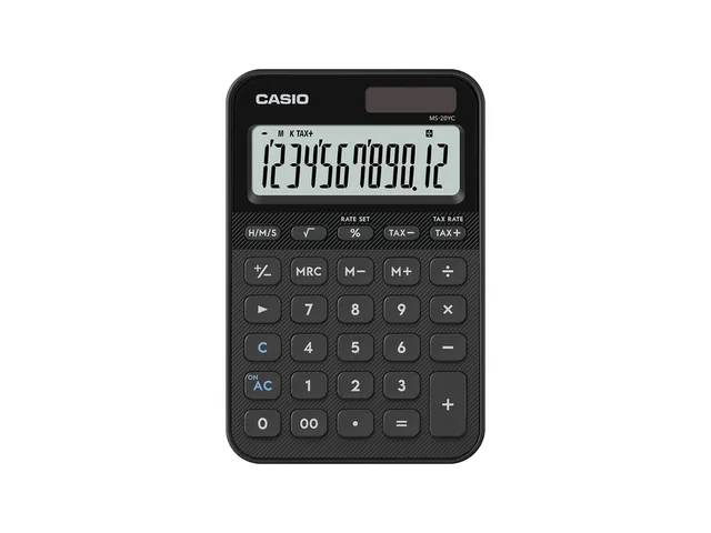 Rekenmachine Casio MS-20YC-BK zwart