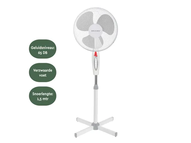 Statiefventilator BRASQ F300 Ø 40cm wit