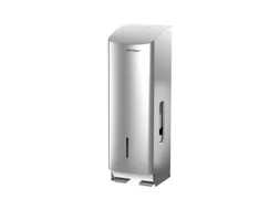 toiletpapierdispenser,HxBxD 377x117x130mm,v. 3rol(len),behuizing RVS