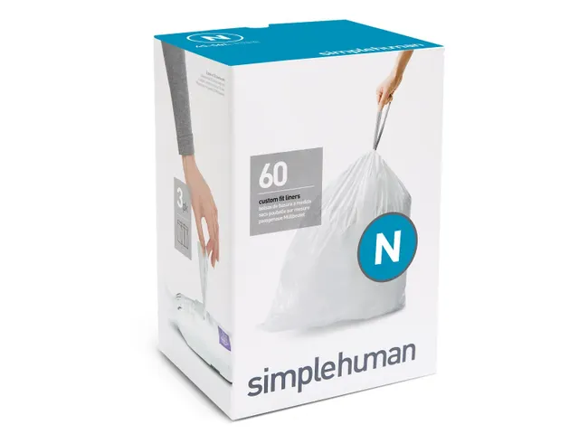 Simplehuman Afvalzak code N 45-50 liter 60 stuks