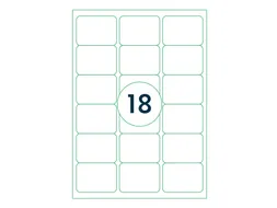 Etiket Rillstab 63.5x46.6mm Wit 1800 Stuks