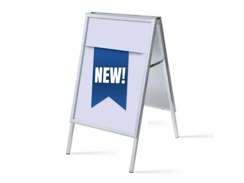 Stoepbord A1 complete set met print "NEW" Blauw