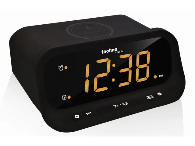 Réveil numérique Technoline WT 477 158x116x75mm Noir +Chargeur phone